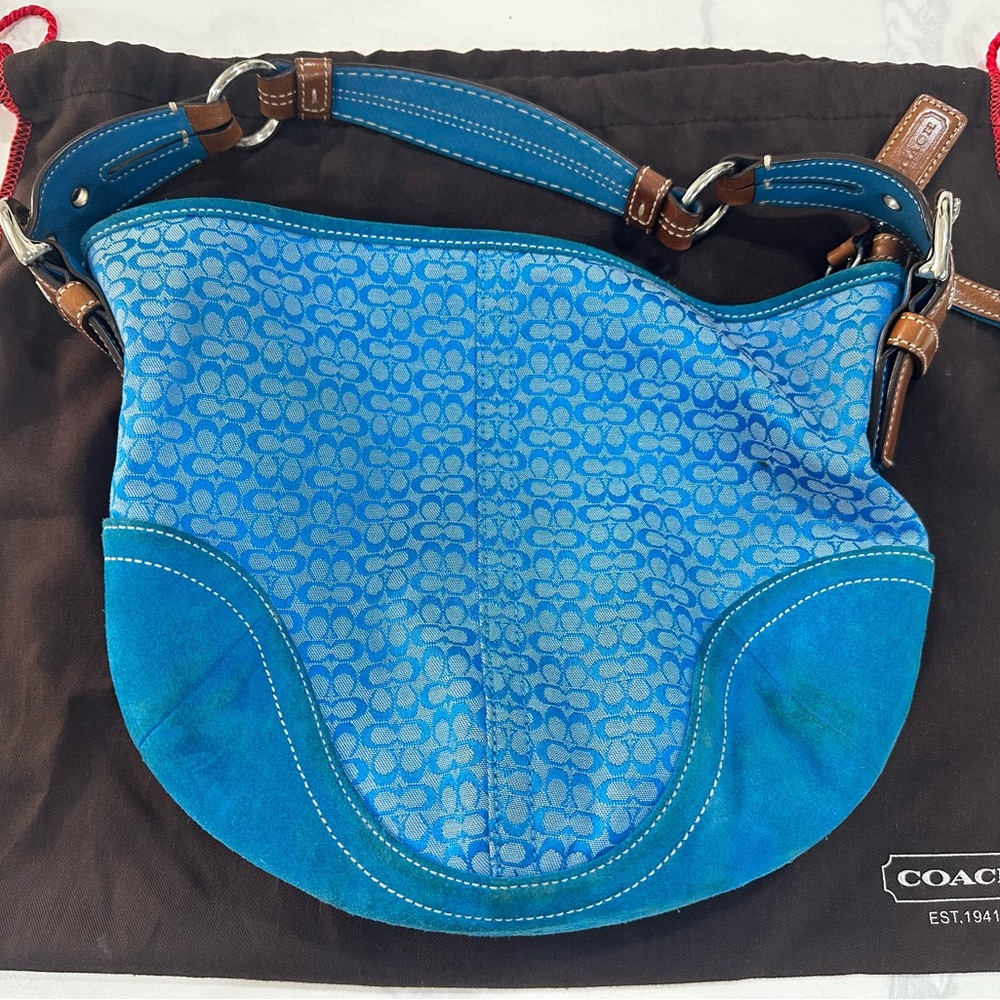 Coach Vibrant Blue Hobo Bag